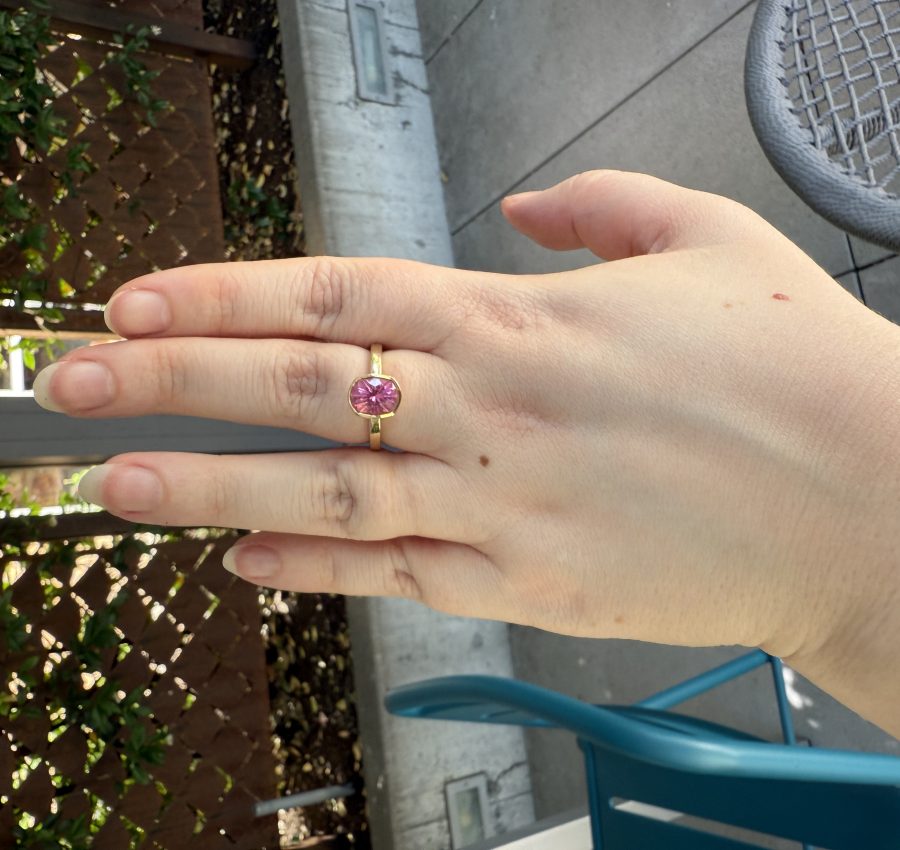 Summery Pink California Tourmaline Ring