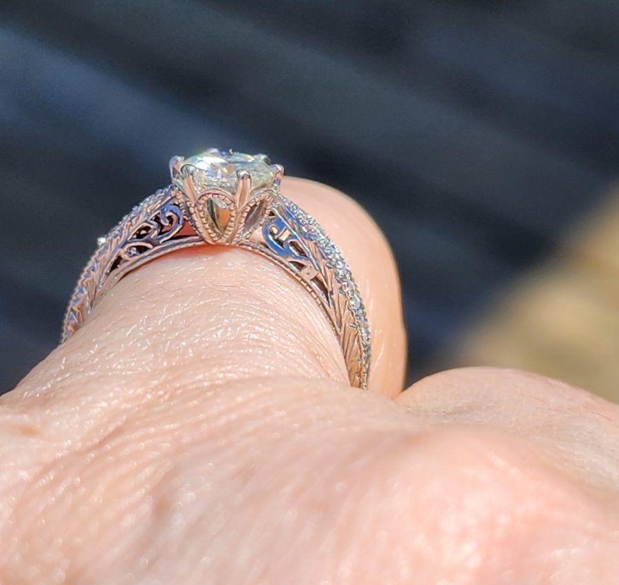 1ct Moissanite 14K WG ring