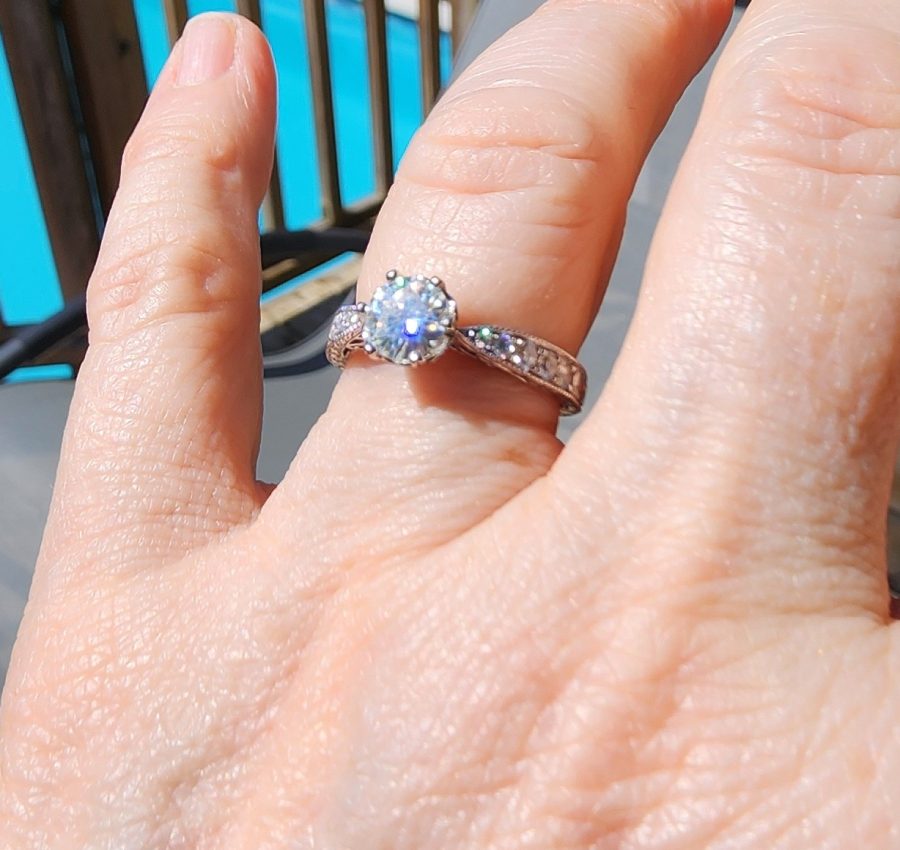 1ct Moissanite 14K WG ring