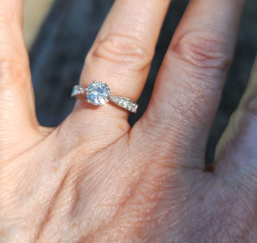 1ct Moissanite 14K WG ring