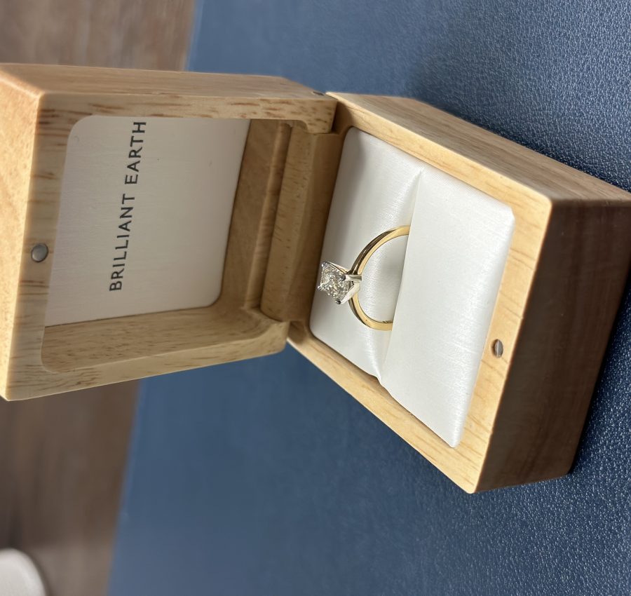 18K Yellow Gold Four-Prong, Super Ideal Cut .99 Carat Ring. ($998)