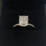 3.06 F VVS2 elongated cushion lab diamond ring $1250