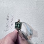 Beautiful green/blue Princess Moissanite