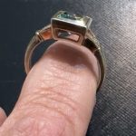 Beautiful green/blue Princess Moissanite