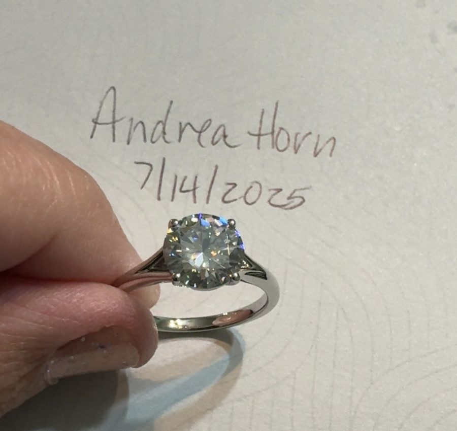 2 ct round solitaire moissanite