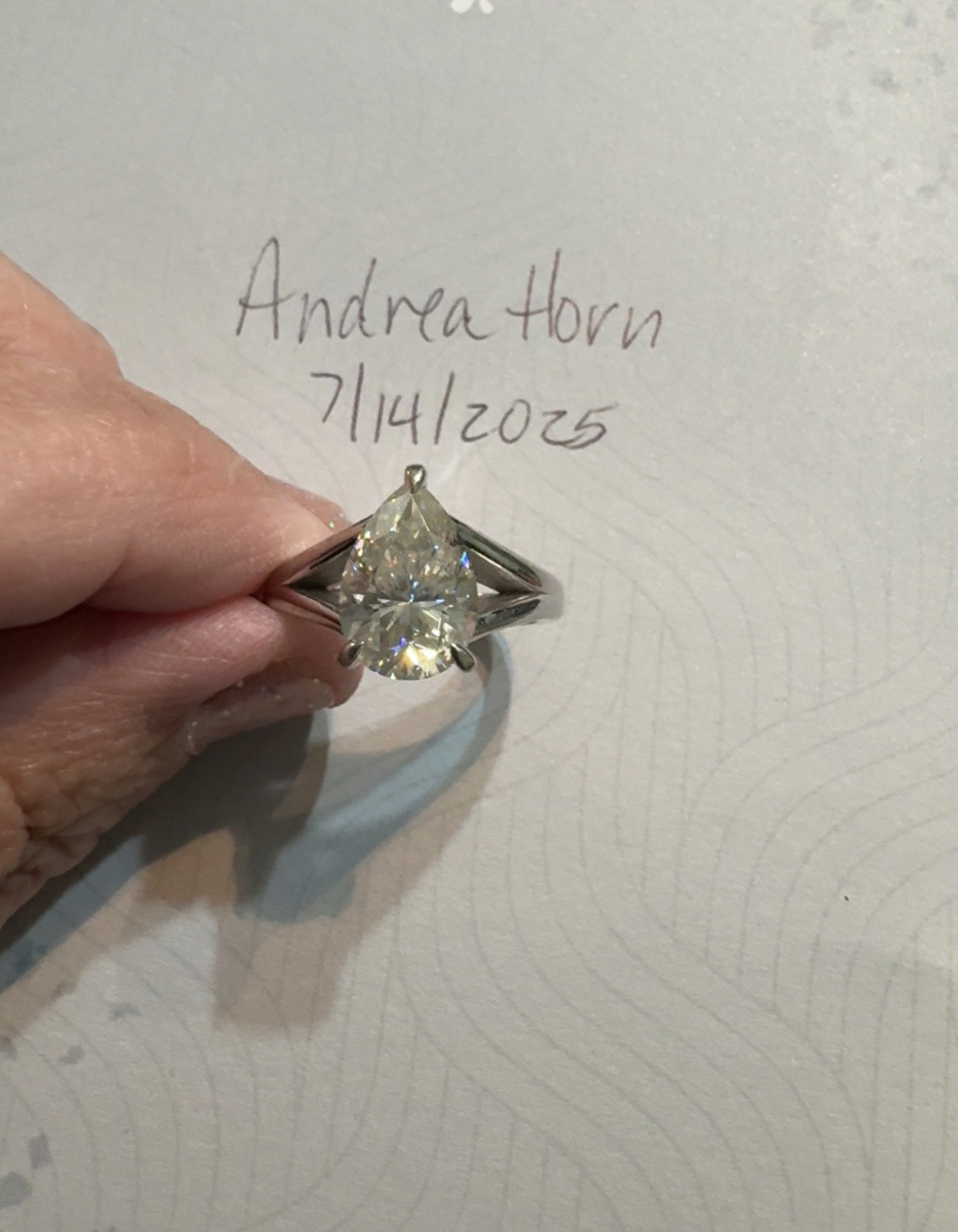 5 ct Pear Moissanite S925