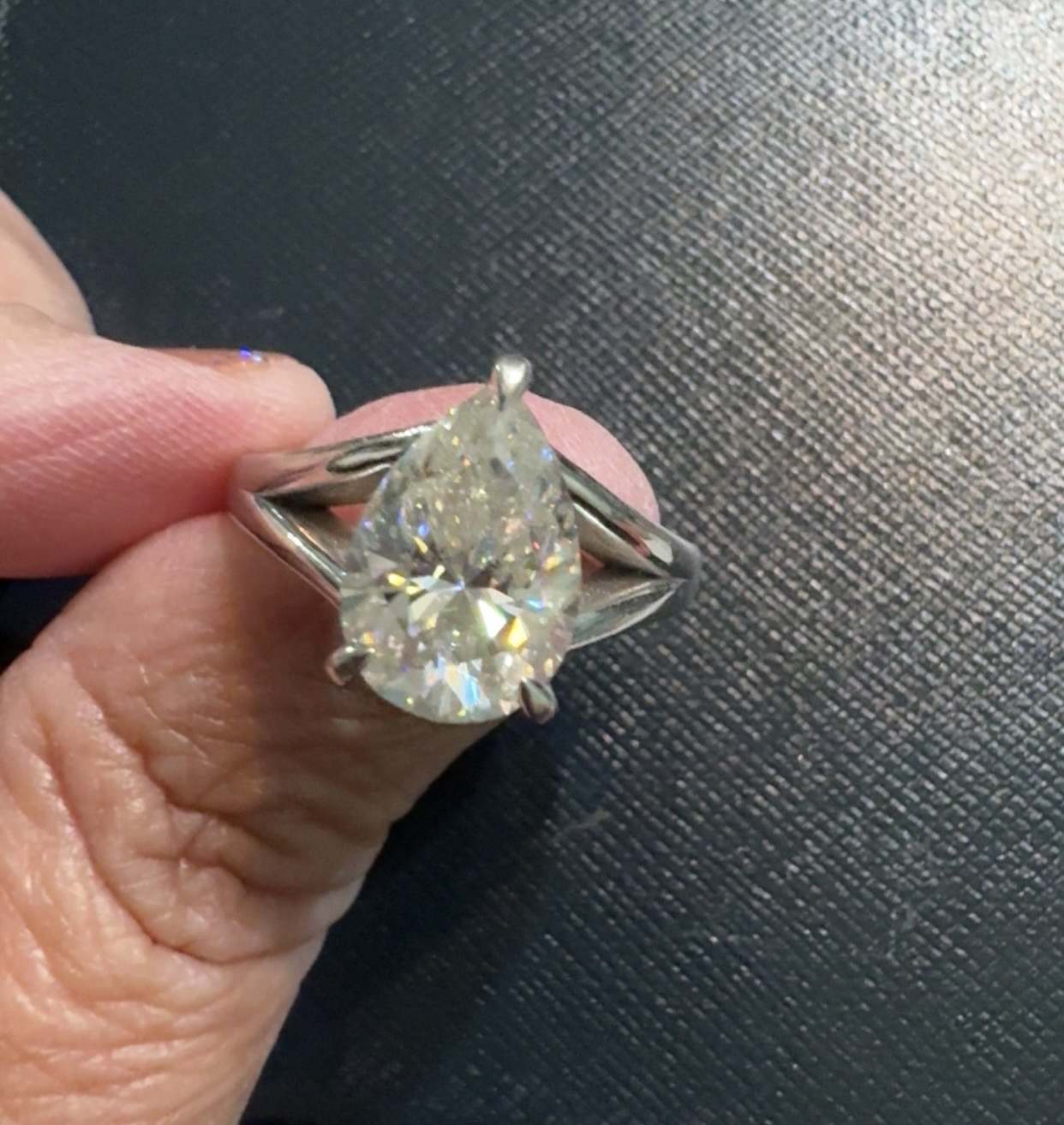 5 ct Pear Moissanite S925