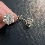 2 ct moissanite earrings (4cttw)