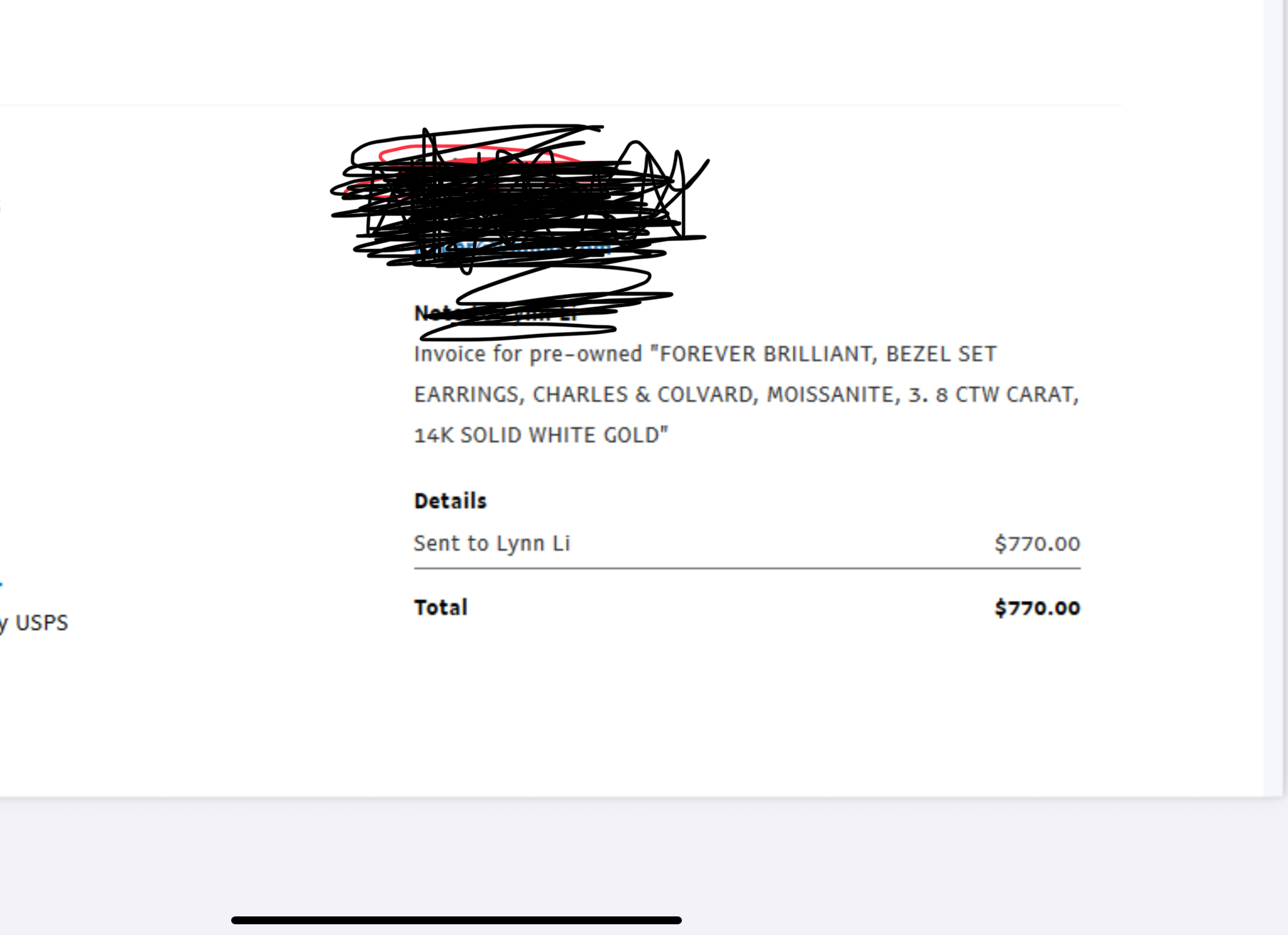 Charles & Colvard Moissanite  Forever Brilliant Bezel Set 3.8ctw 14kt white gold earrings