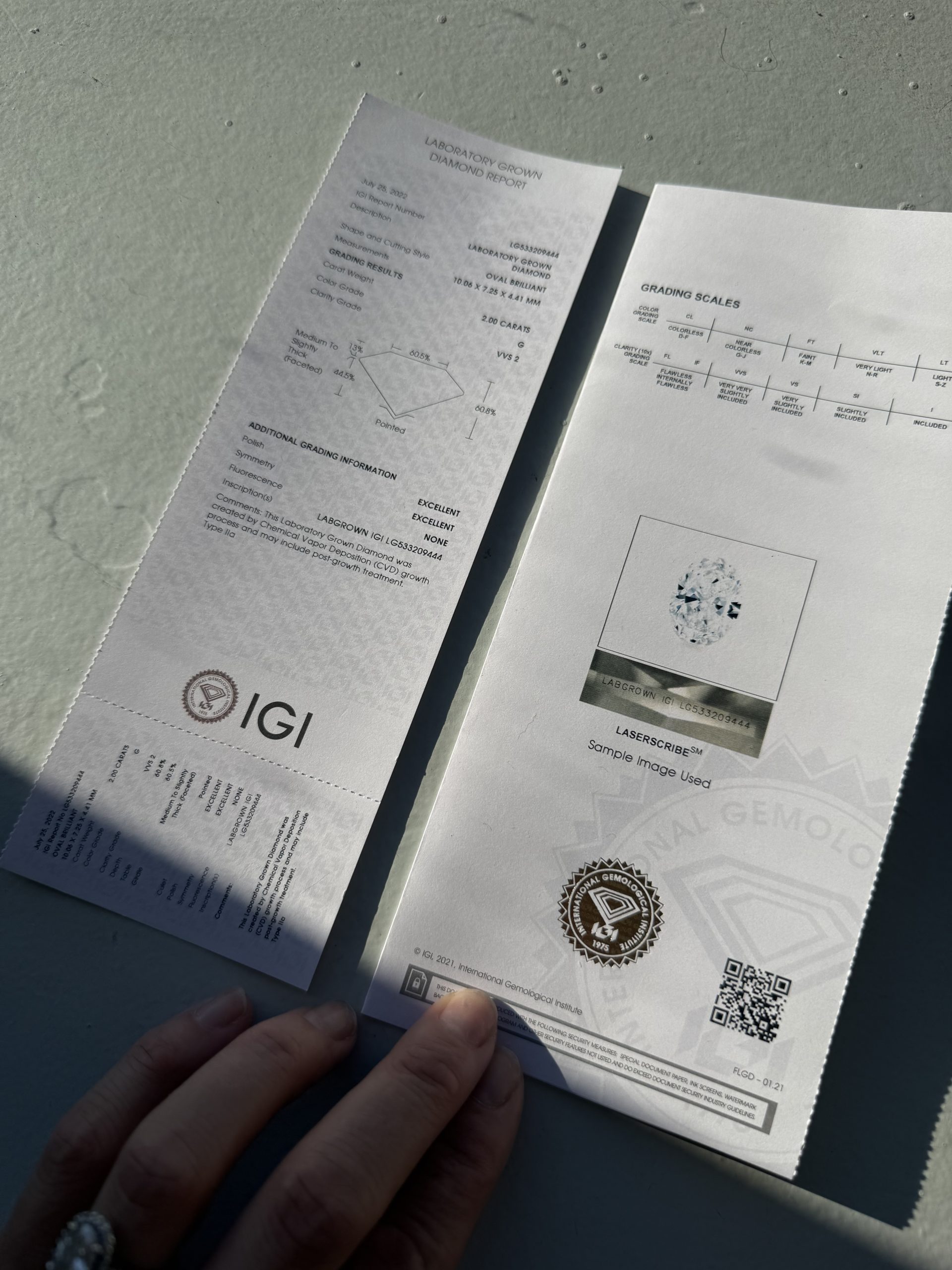 2 ct oval lab diamond engagement ring