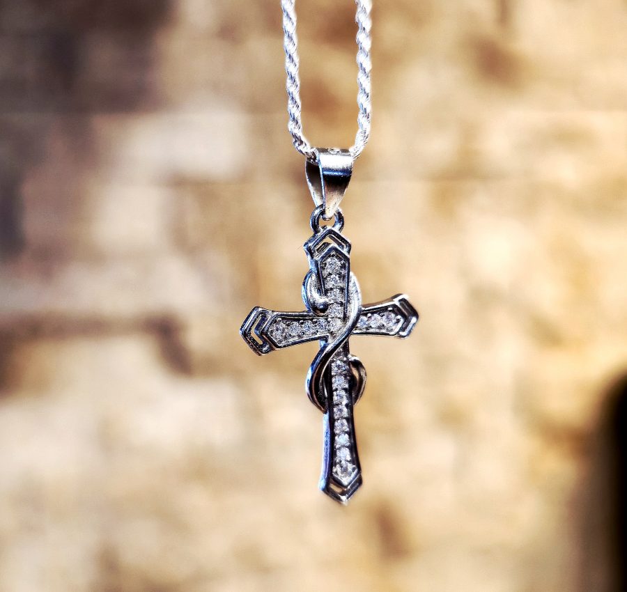 [GRA Certification Included] Moissanite/Sterling Silver Cross Pendent