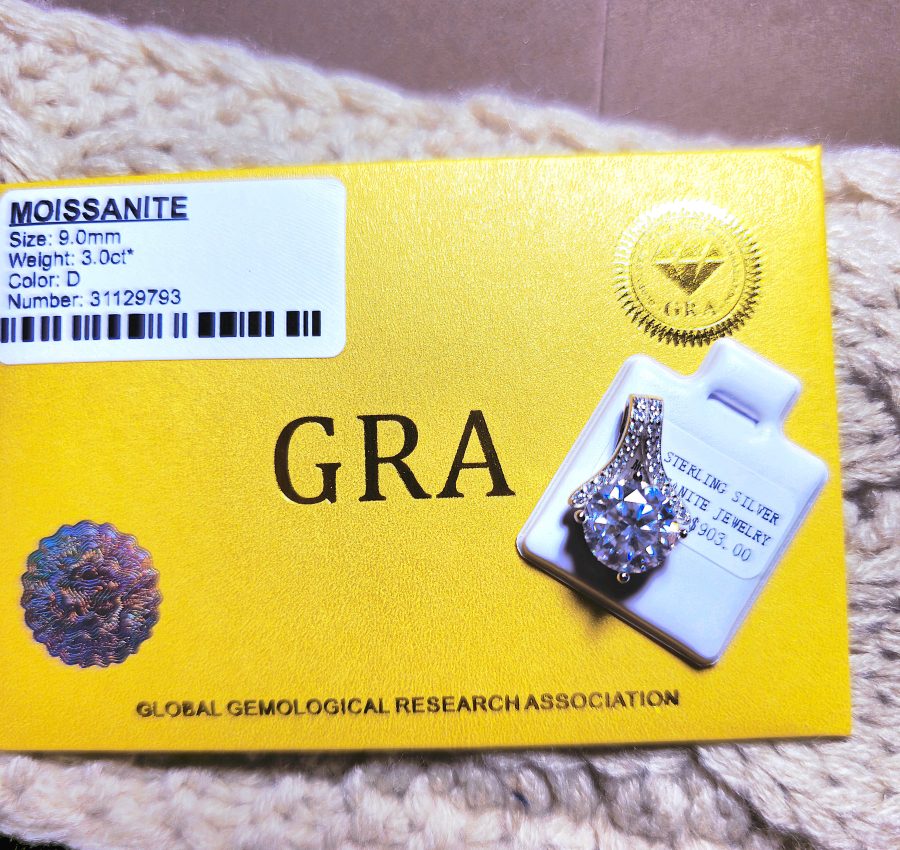 [GRA Certification Included] Moissanite/Sterling Silver Pendent