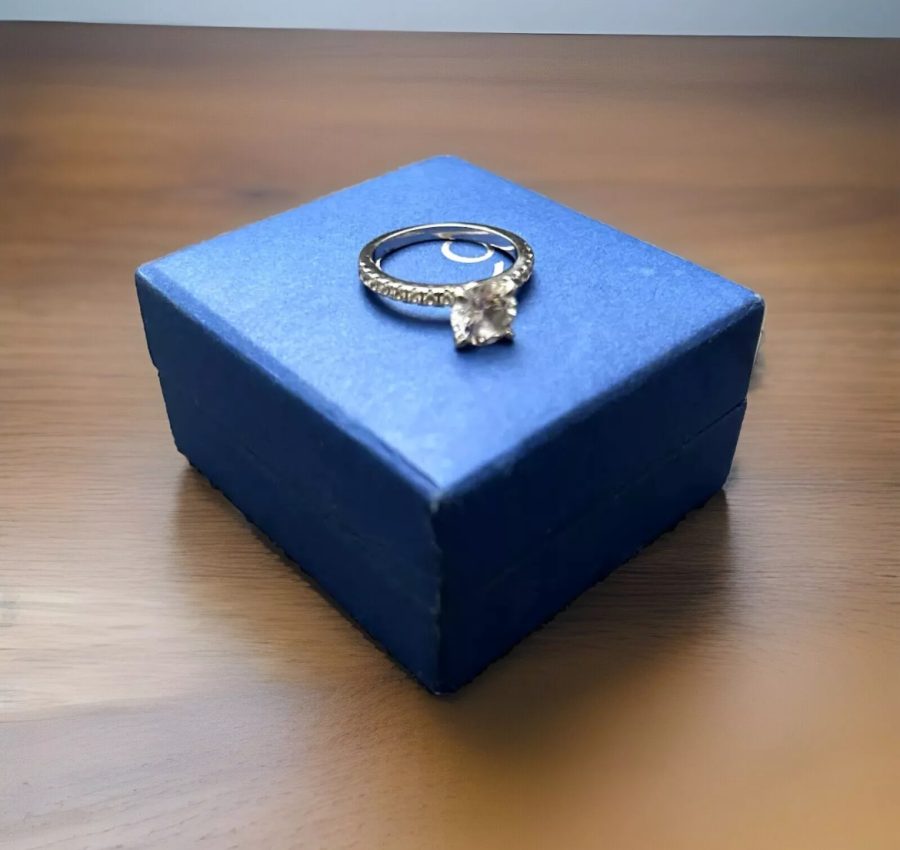 Round 1.88ct, Sterling Silver/Platinum (925), G Color, Pavé Ring, Ring Size: 5.25, $900