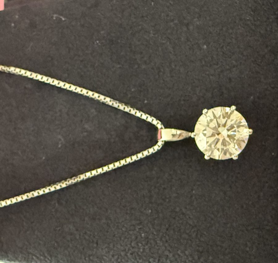 3.01ct Diamond Pendant in Platinum