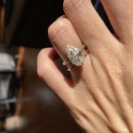 Old Mine cut pear moissanite
