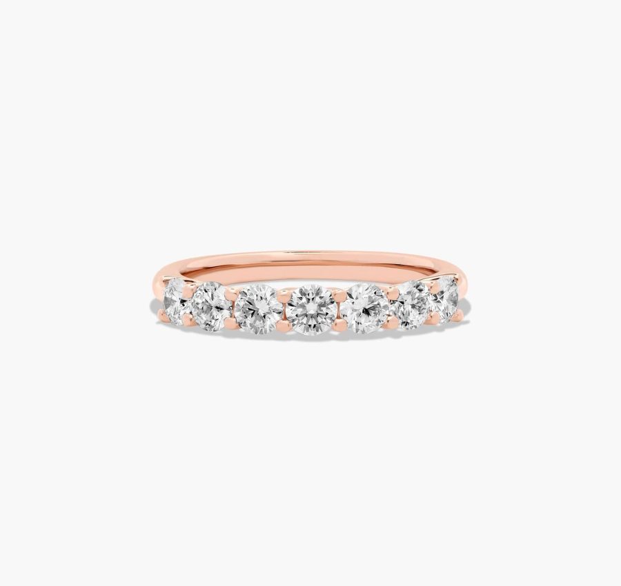 James Allen 0.75ctw 7 stone trellis ring Rose Gold