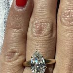 Old Mine cut pear moissanite