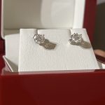 14K White Gold Lab Diamond Stud Earrings