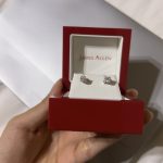 14K White Gold Lab Diamond Stud Earrings