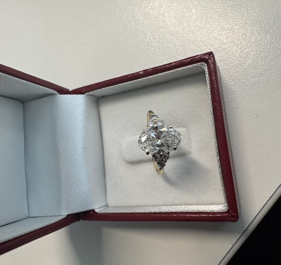 Bague – 14 carats Or jaune – 2.22ct. tw. Diamant (Cultivé en laboratoire)