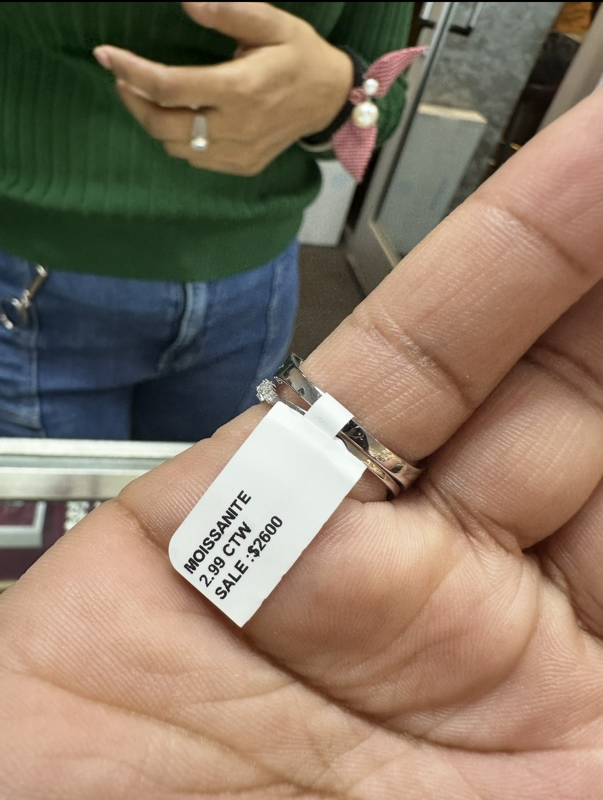 Stunning Halo Moissanite Engagement Ring