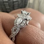 Stunning Halo Moissanite Engagement Ring