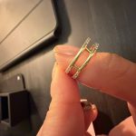 4.1 carat Oval Pavé 1.8mm U-prong pavé bands and an invisible halo