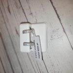 Silver and Moissanite Huggie Earrings