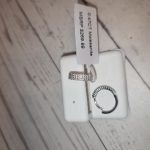 Silver and Moissanite Huggie Earrings