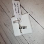 Silver and Moissanite Huggie Earrings