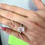 5ct Radiant cut moissanite sterling silver ring