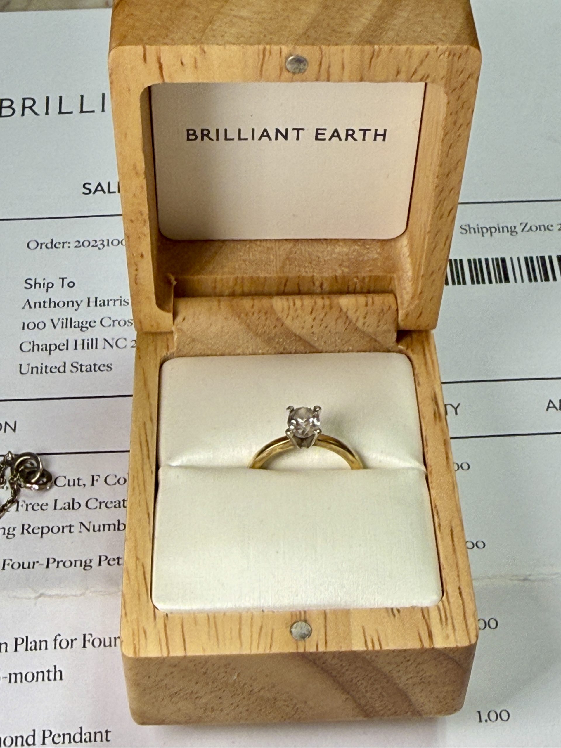 0.62ct Oval Lab Diamond Engagement Ring – IGI Certified – 18K White Gold Solitaire – Size 6.5