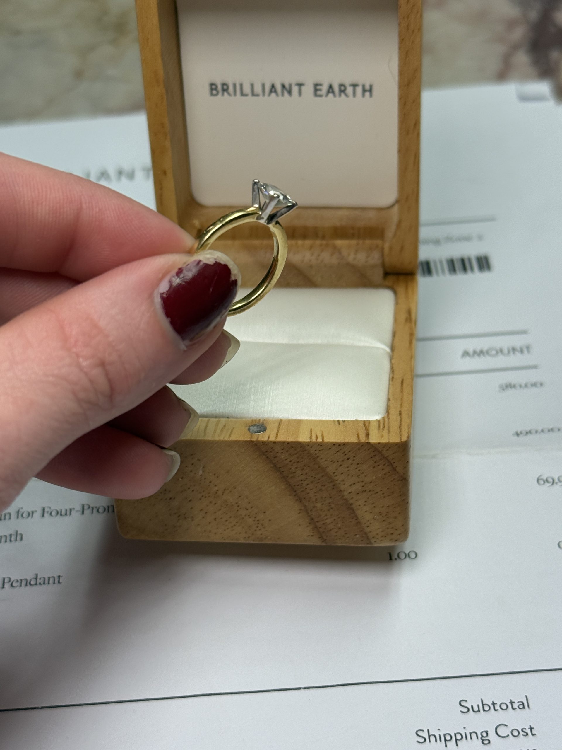 0.62ct Oval Lab Diamond Engagement Ring – IGI Certified – 18K White Gold Solitaire – Size 6.5