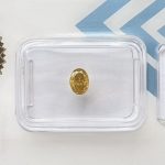 IGI Certified – 0.59 ct – Natural VS1 Diamond Fancy Intense Orangy Yellow -Oval-