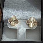 VCA-Inspired Solid Gold Clover Earrings