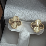 VCA-Inspired Solid Gold Clover Earrings