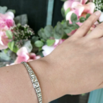 Art Deco Graduated Diamond Platinum Line Bracelet