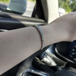 Art Deco Graduated Diamond Platinum Line Bracelet