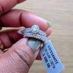 3 ct Moissanite Engagement ring and Wedding band set