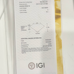 4.62ct Pear Brilliant Lab Loose Diamond, H, VS1 with IGI Certificate