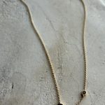 0.12ct 2 natural black diamond 14k yellow necklace 16”