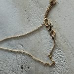 0.12ct 2 natural black diamond 14k yellow necklace 16”