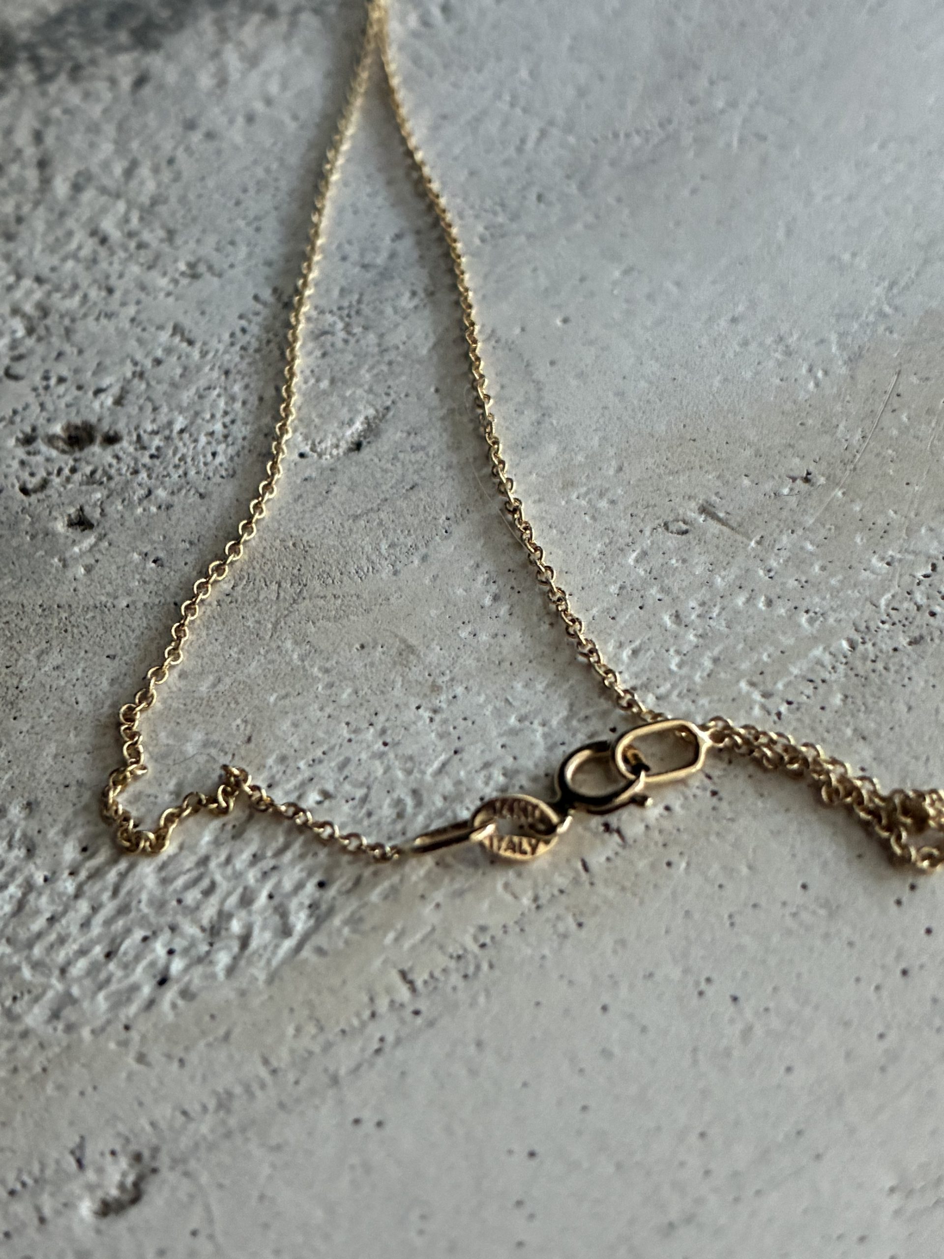 0.12ct 2 natural black diamond 14k yellow necklace 16”